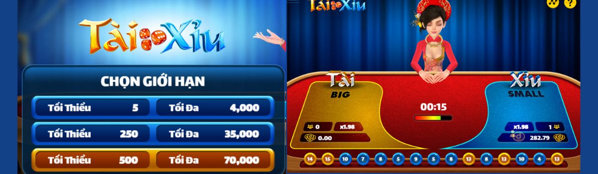 Chọn bàn cược và chơi tài xỉu kto ảo